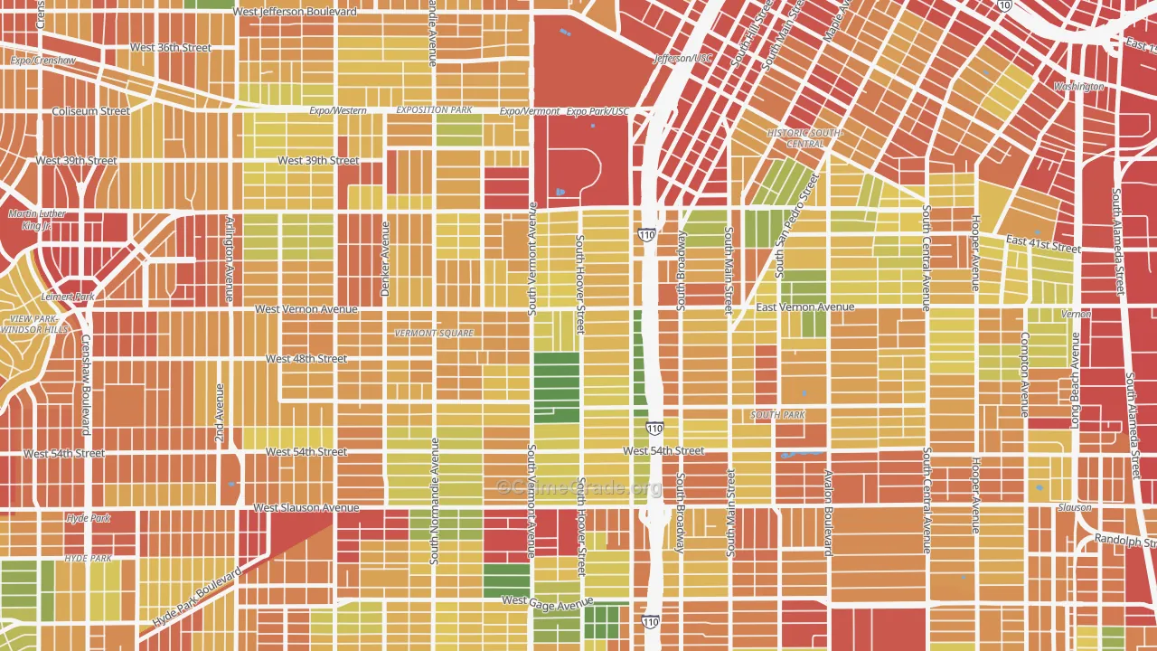 90037, CA Map of Theft Rates