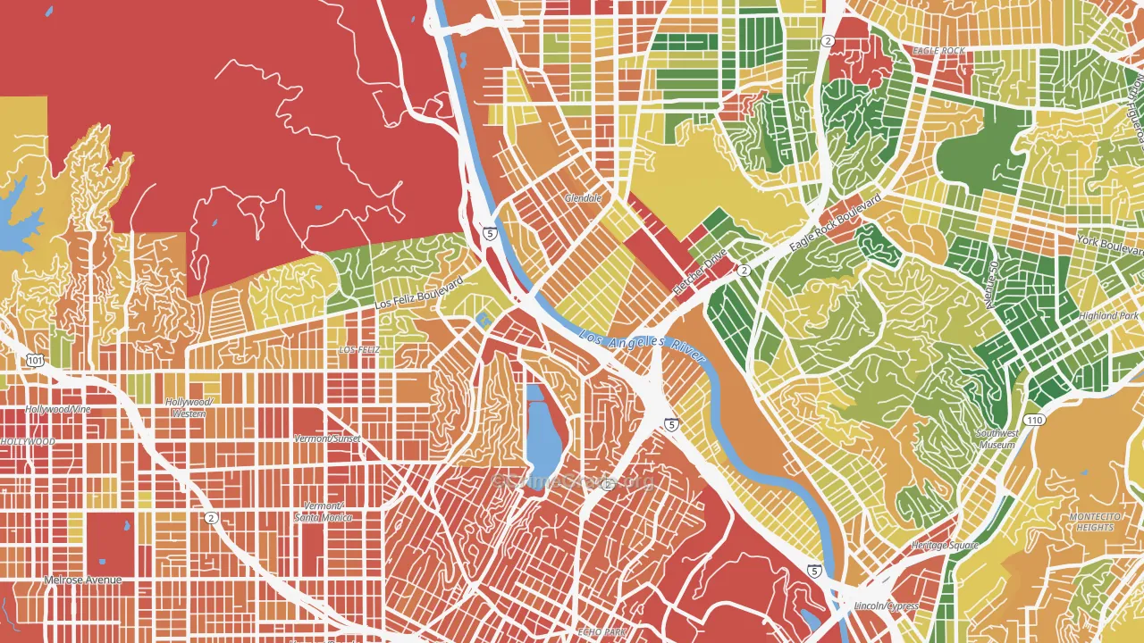 90039, CA Map of Theft Rates