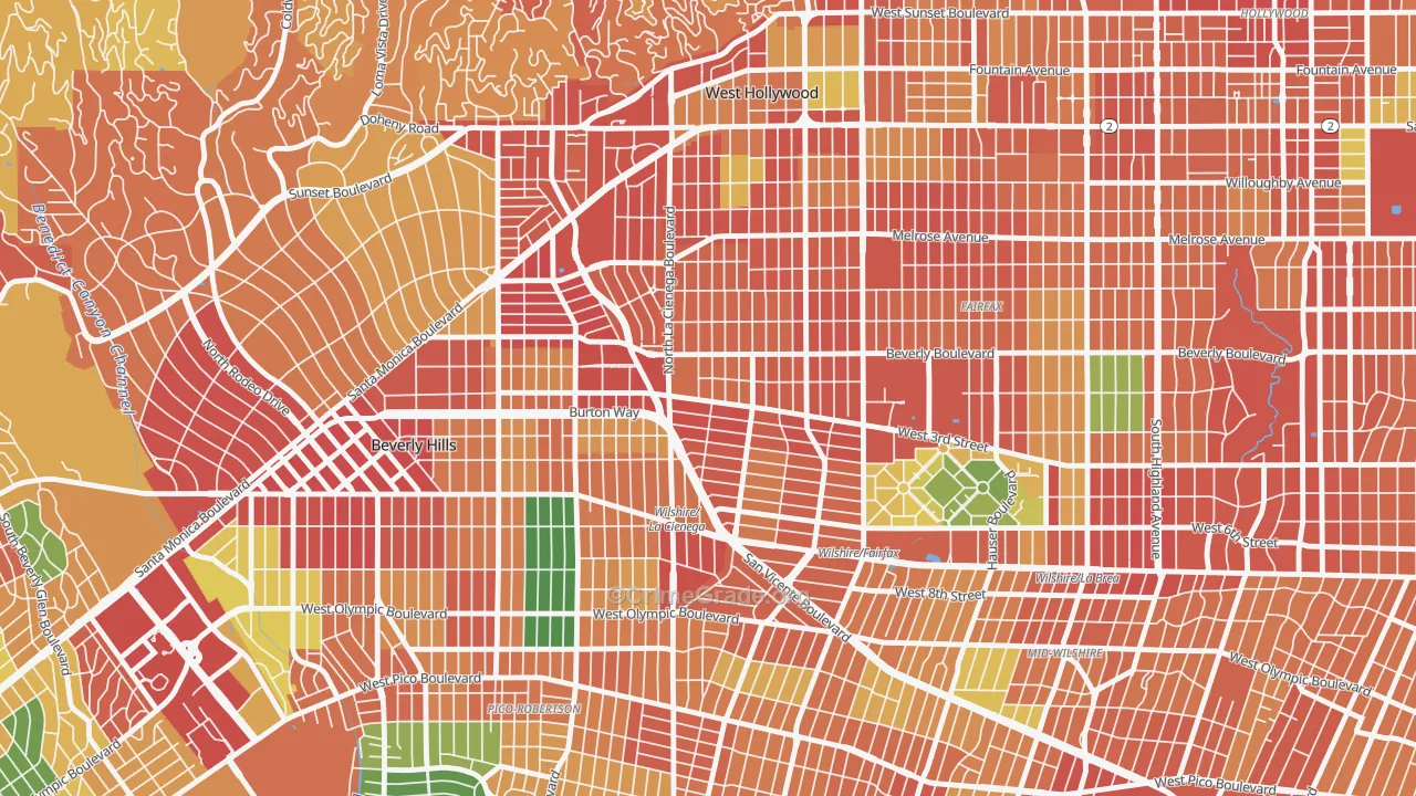 90048, CA Map of Theft Rates