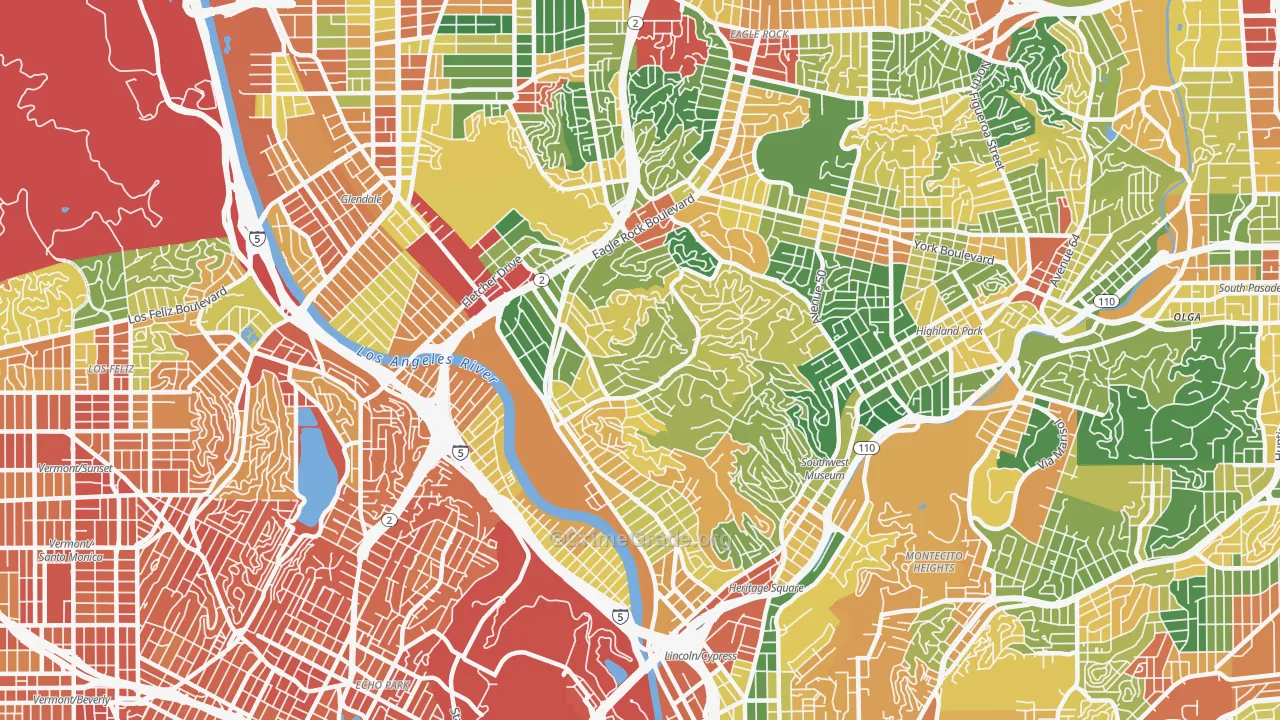 90065, CA Map of Theft Rates