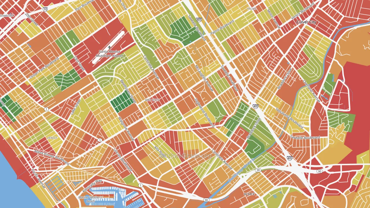 90066, CA Map of Theft Rates