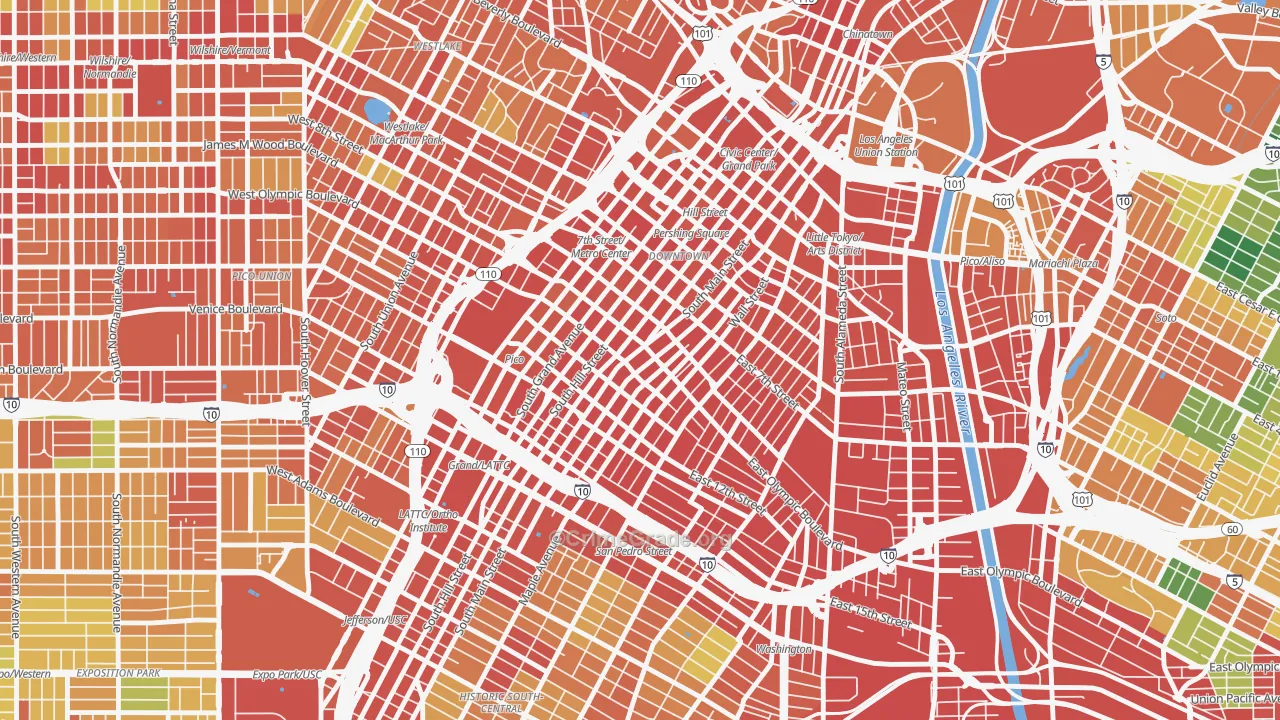 90079, CA Map of Theft Rates