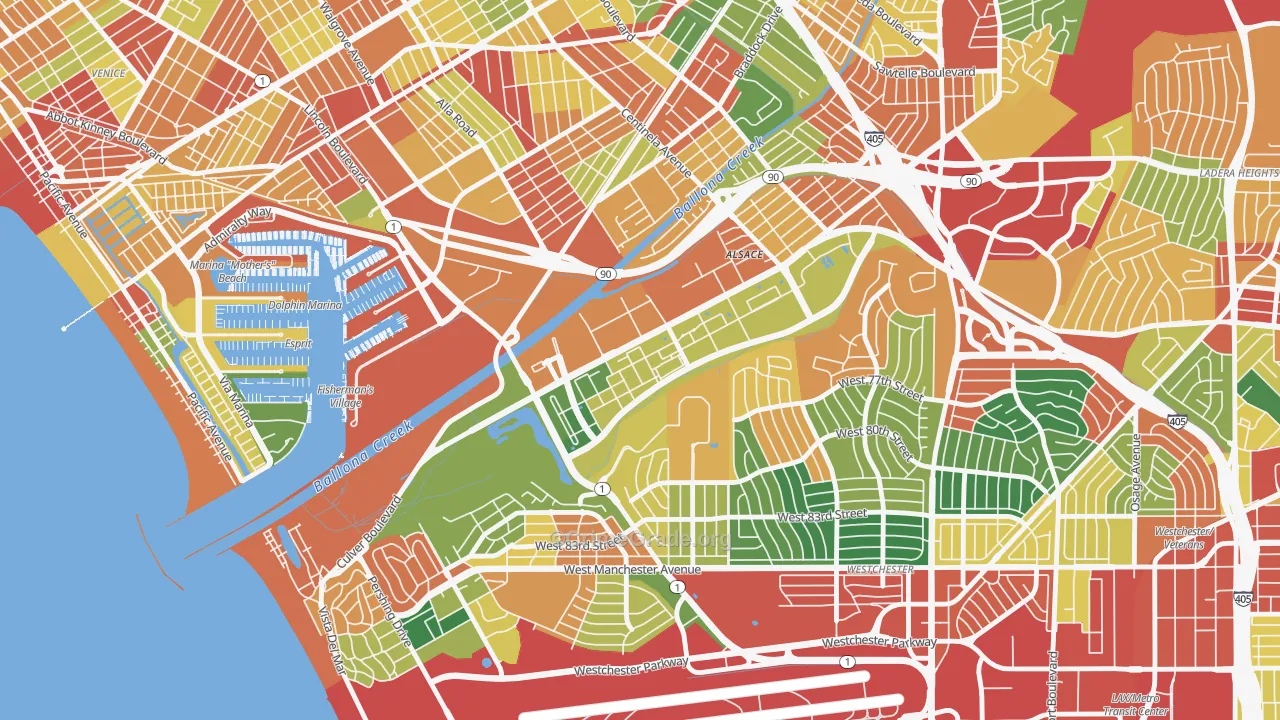 90094, CA Map of Theft Rates