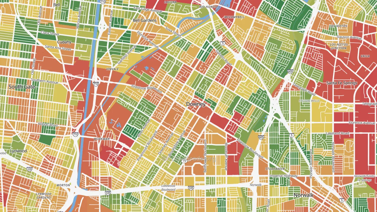 90241, CA Map of Theft Rates