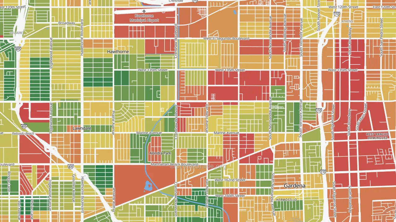 90249, CA Map of Theft Rates
