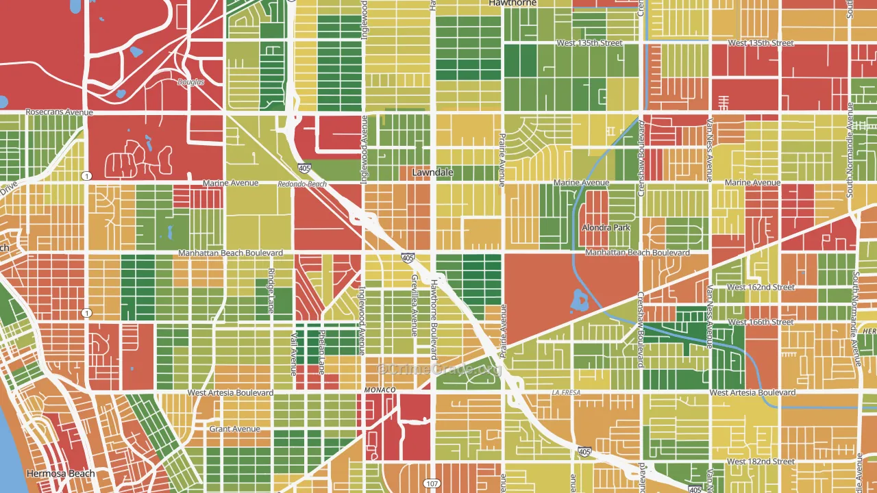 90260, CA Map of Theft Rates