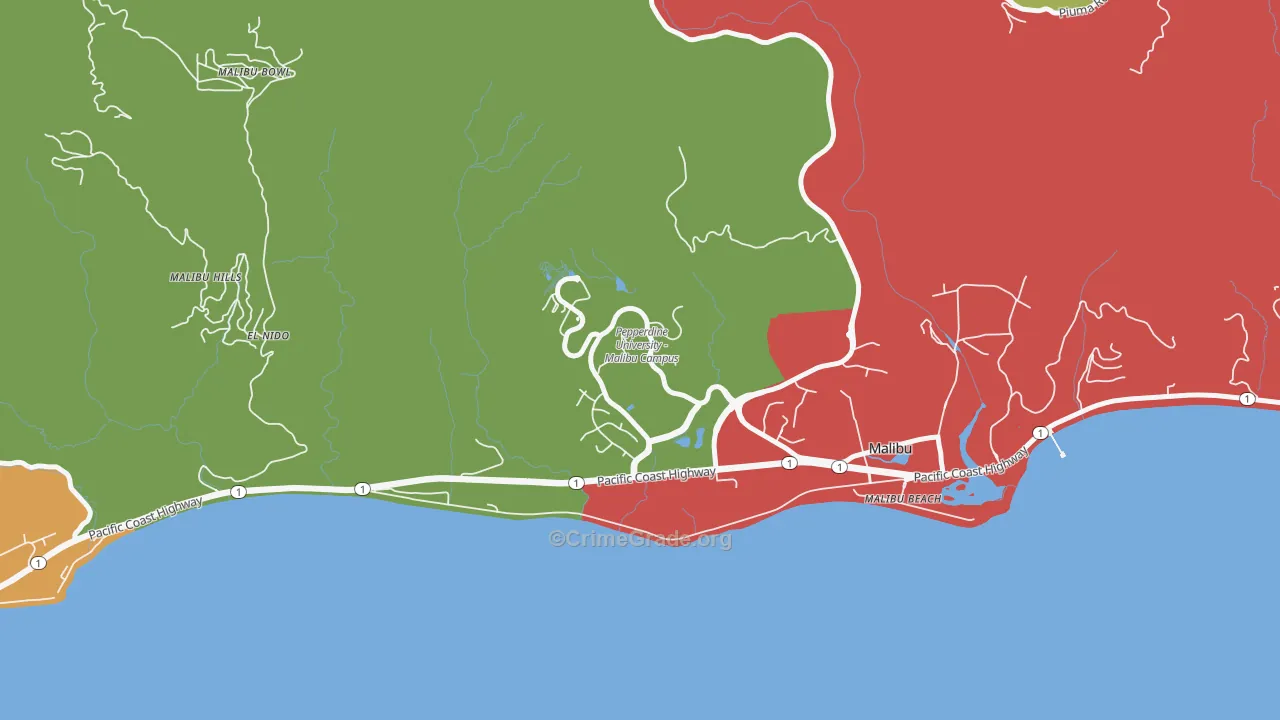 90263, CA Map of Theft Rates