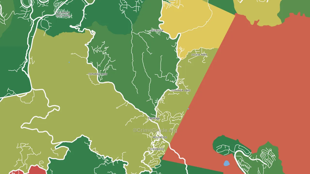 90290, CA Map of Theft Rates