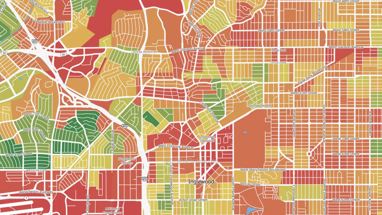 90302, CA Map of Theft Rates