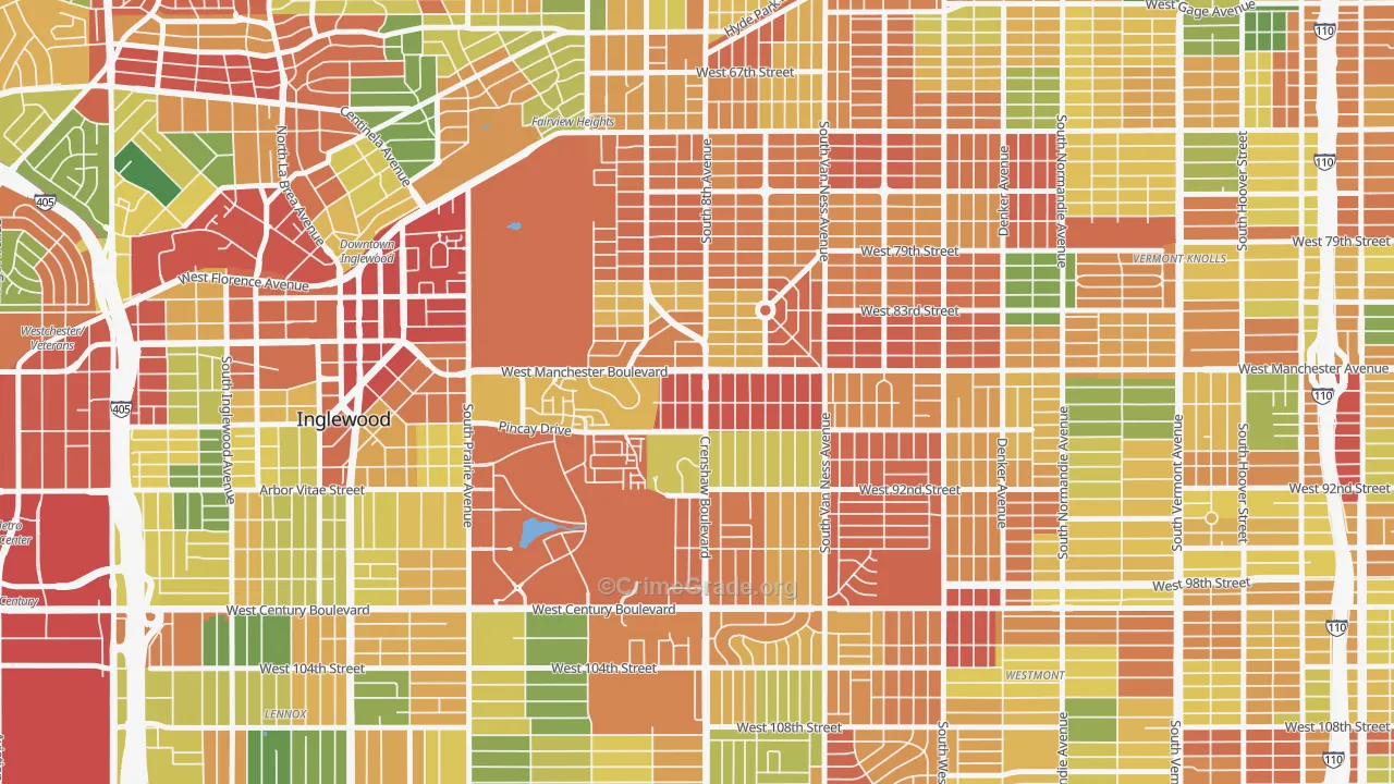 90305, CA Map of Theft Rates