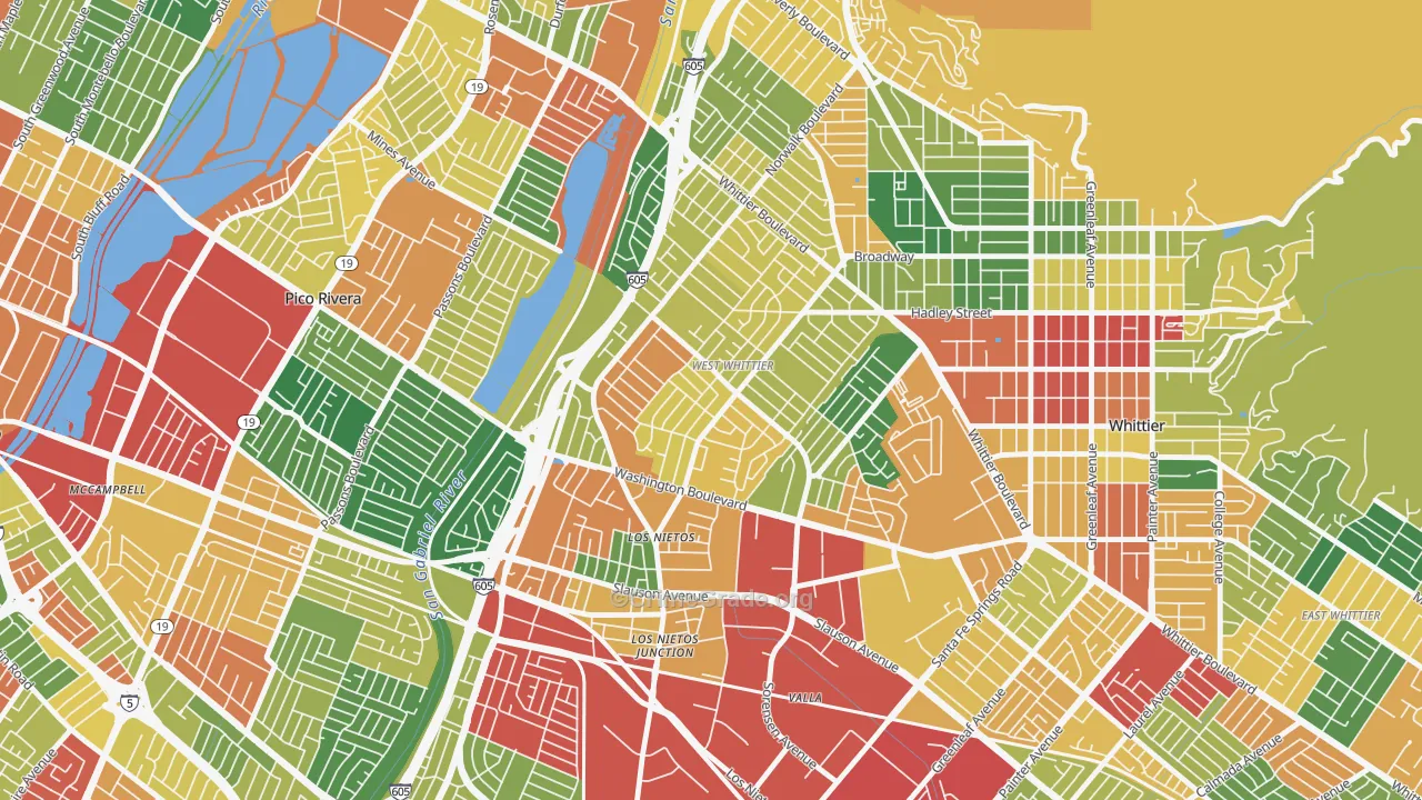 90606, CA Map of Theft Rates