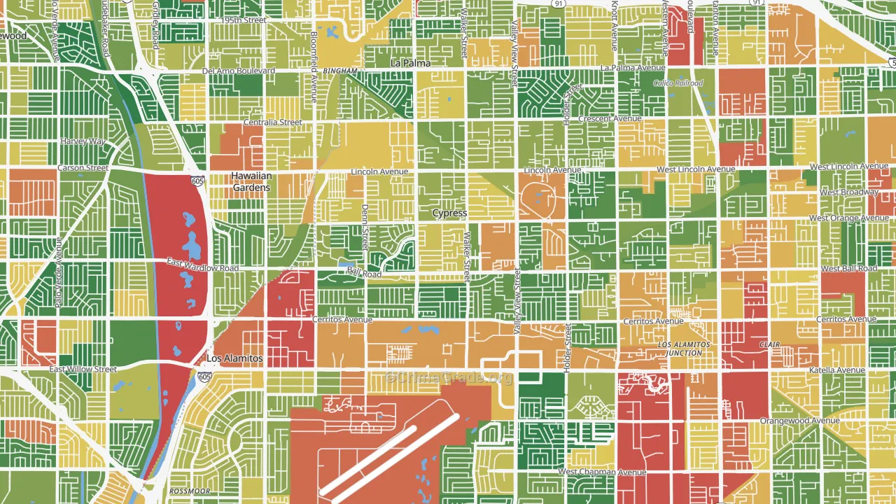 90630, CA Map of Theft Rates
