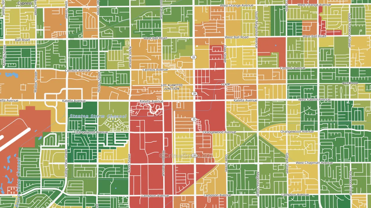 90680, CA Map of Theft Rates