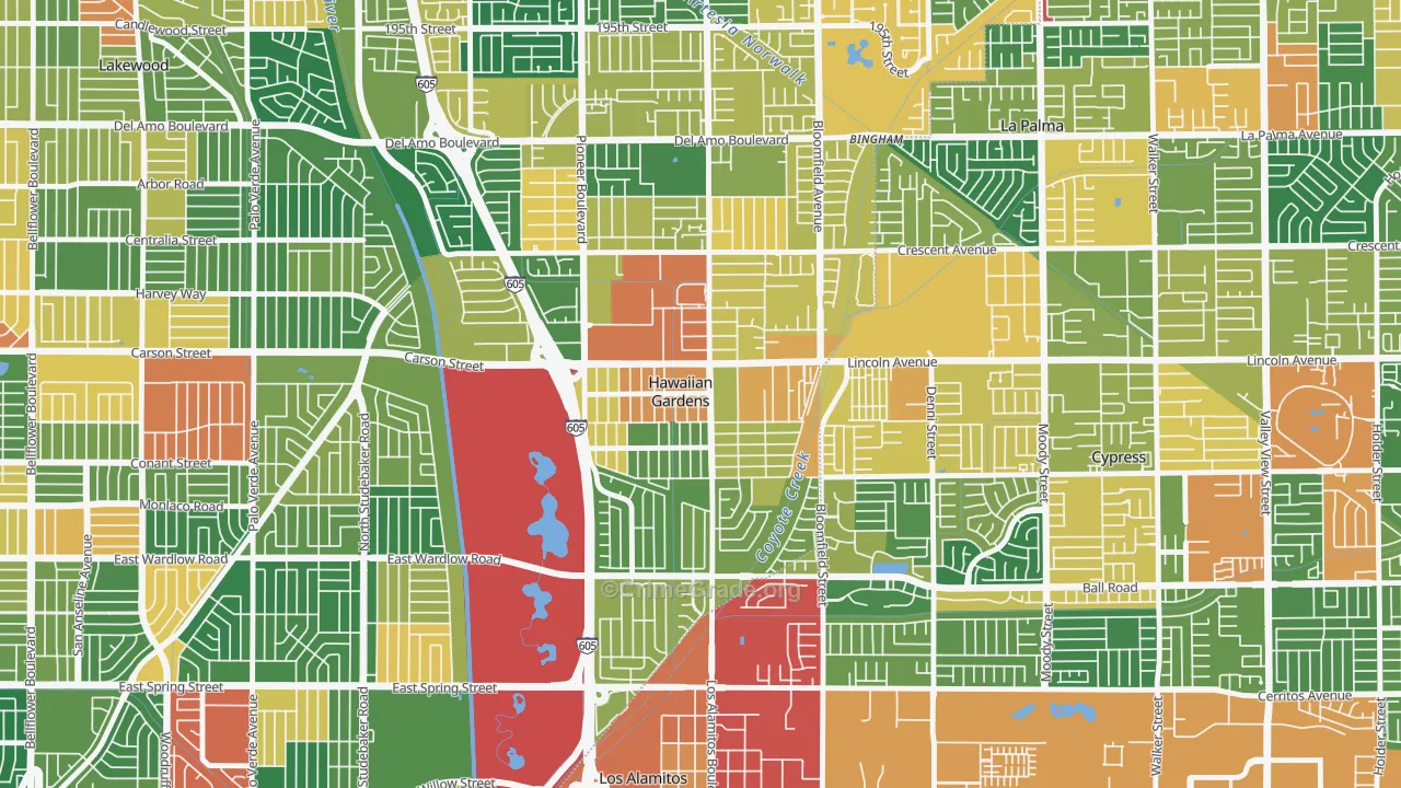 90716, CA Map of Theft Rates