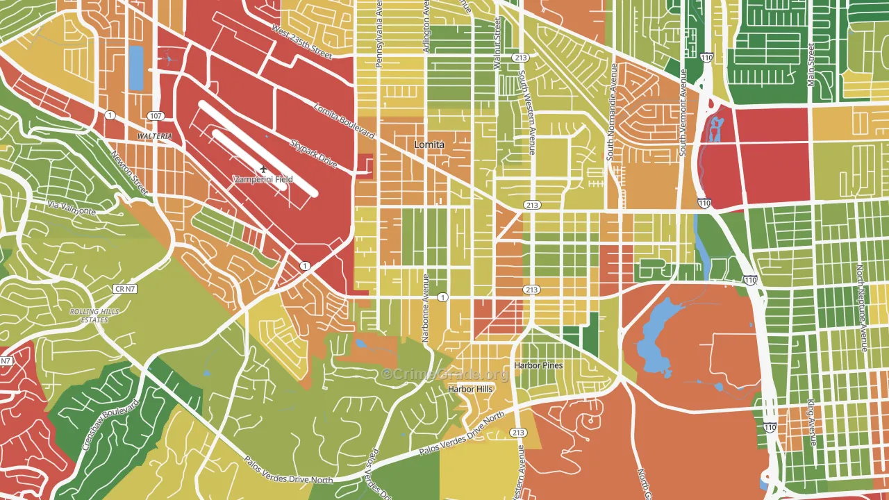 90717, CA Map of Theft Rates