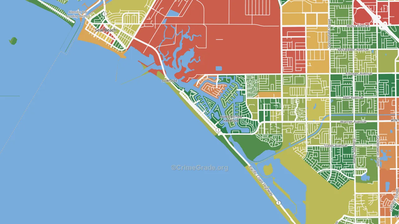 90742, CA Map of Theft Rates
