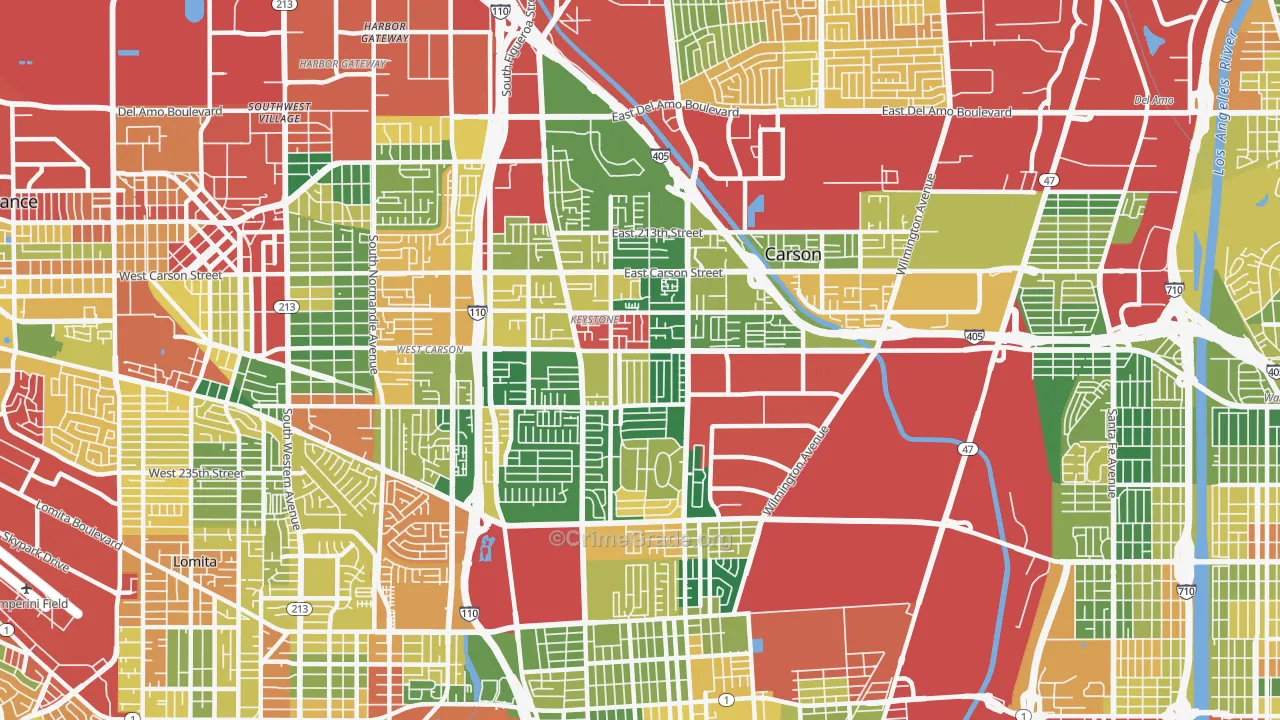 90745, CA Map of Theft Rates