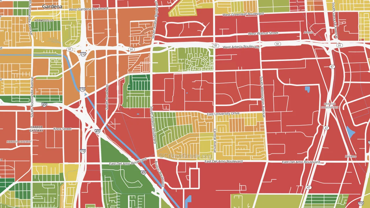 90746, CA Map of Theft Rates