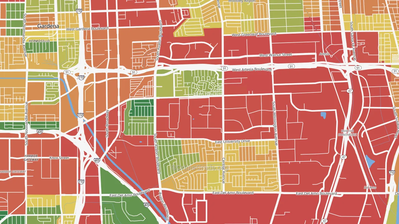 90747, CA Map of Theft Rates