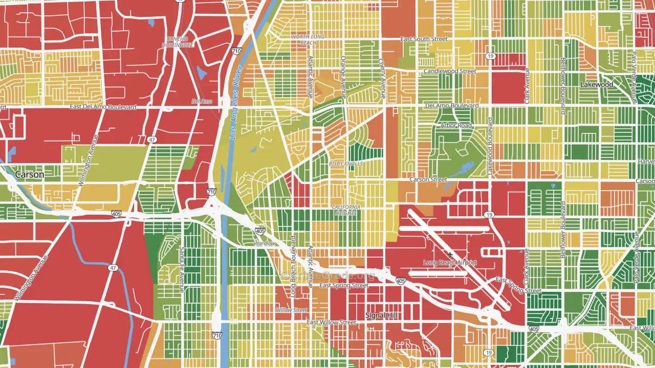 90807, CA Map of Theft Rates