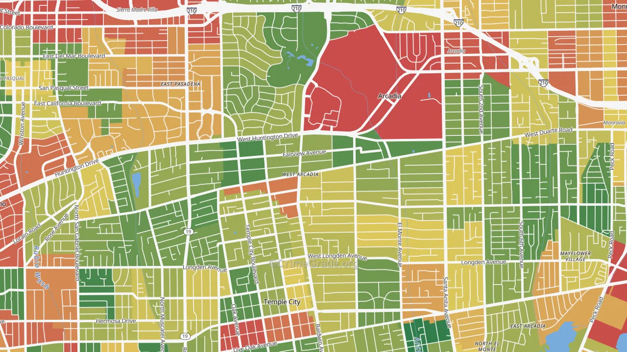 91007, CA Map of Theft Rates