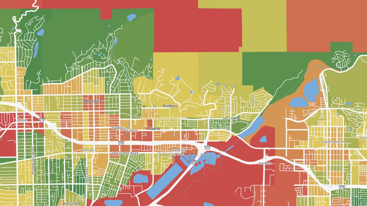 91008, CA Map of Theft Rates