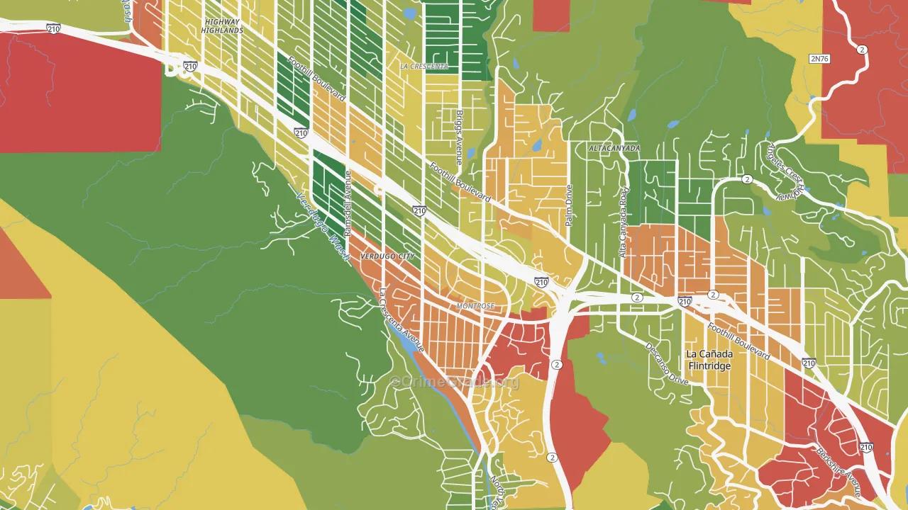91020, CA Map of Theft Rates
