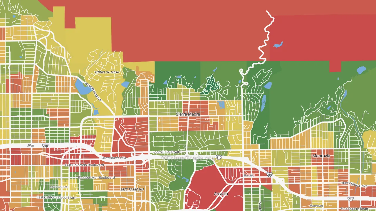91024, CA Map of Theft Rates