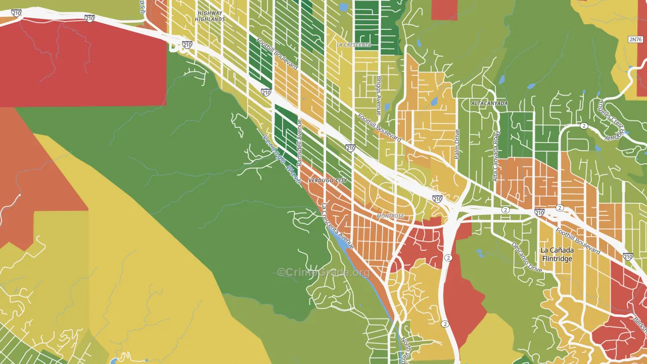 91046, CA Map of Theft Rates