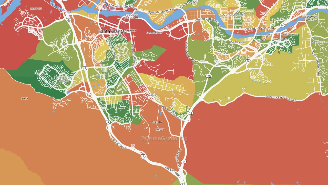 91321, CA Map of Theft Rates