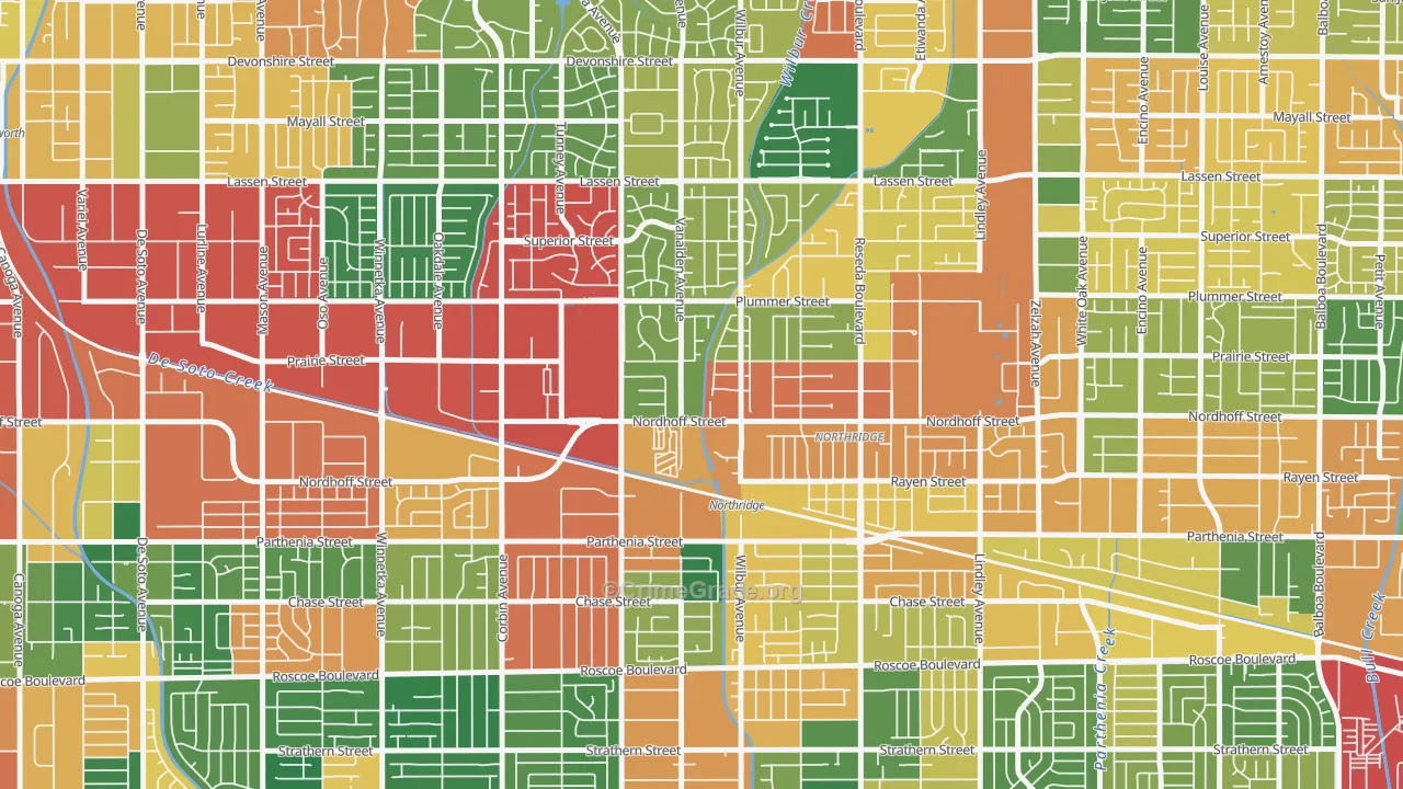 91324, CA Map of Theft Rates