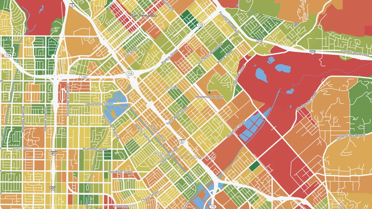 91331, CA Map of Theft Rates