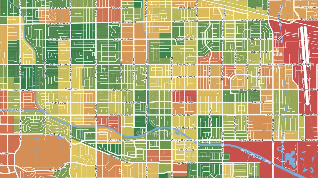 91335, CA Map of Theft Rates
