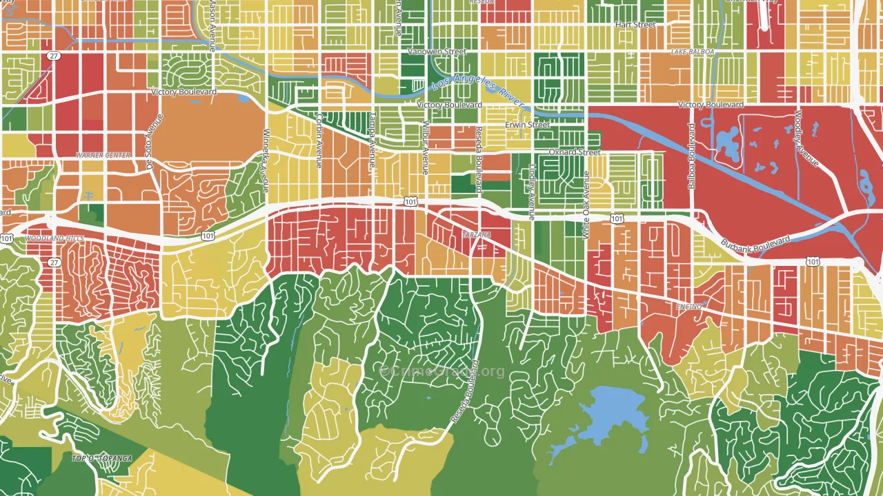 91356, CA Map of Theft Rates