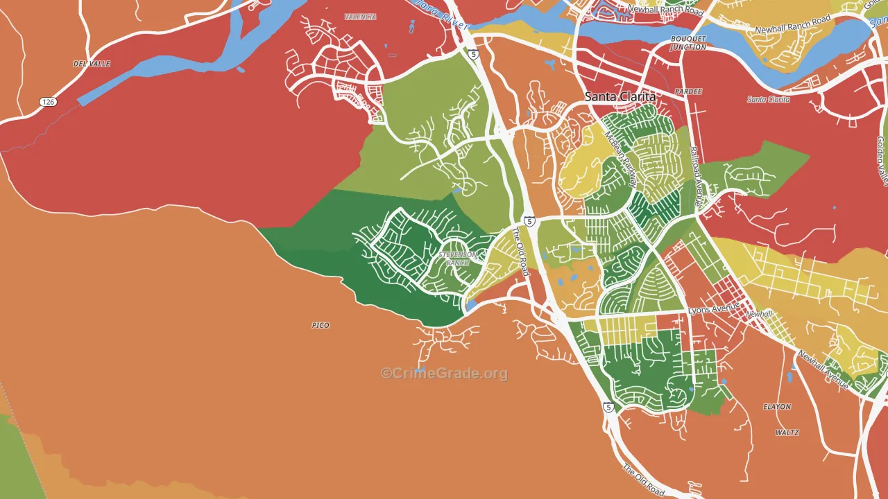 91381, CA Map of Theft Rates