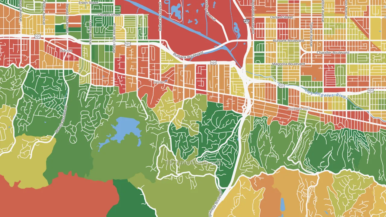 91436, CA Map of Theft Rates