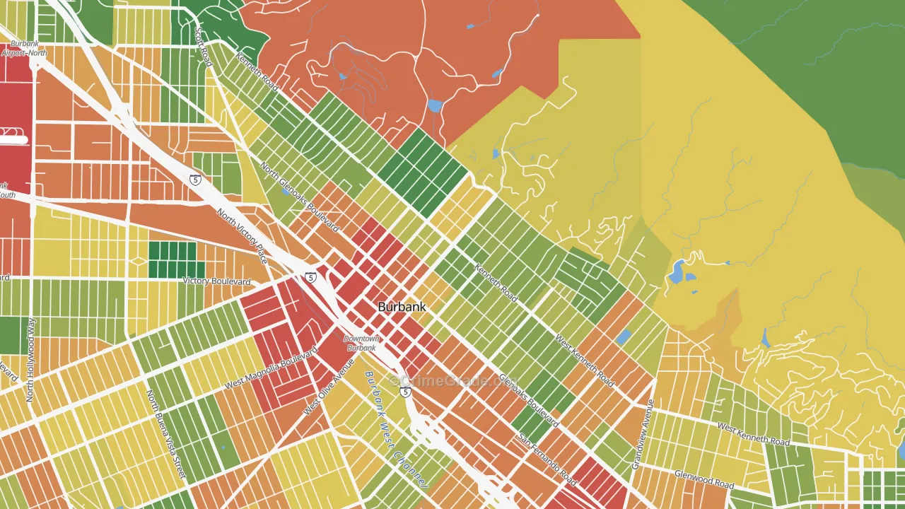 91501, CA Map of Theft Rates