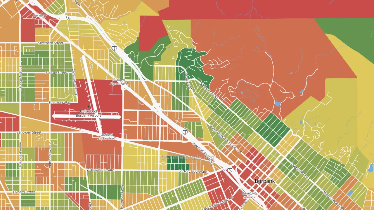 91504, CA Map of Theft Rates