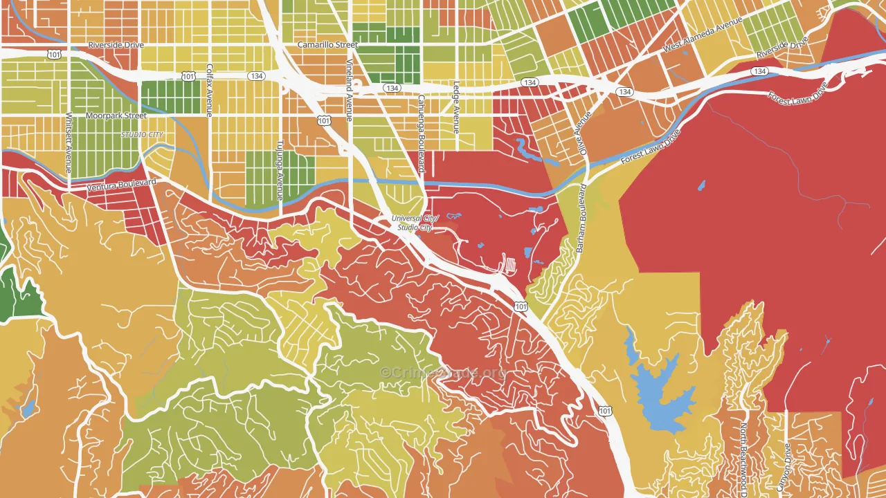 91608, CA Map of Theft Rates