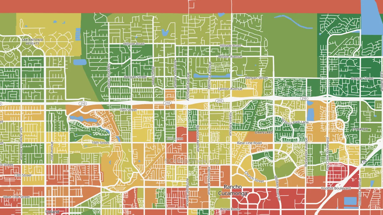 91701, CA Map of Theft Rates