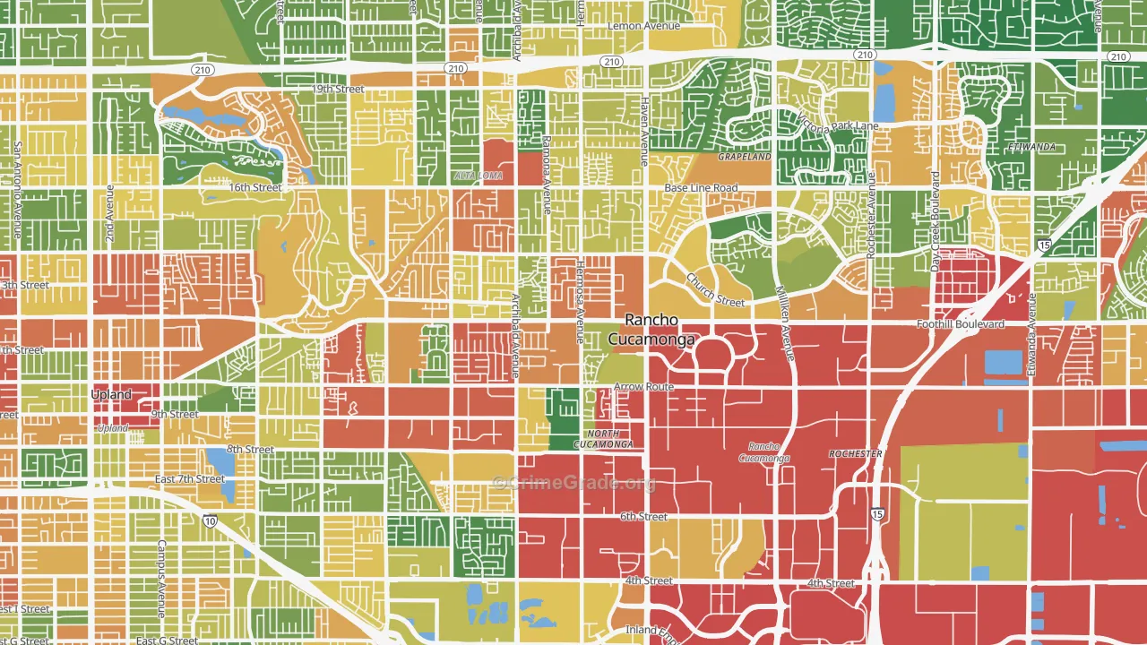 91730, CA Map of Theft Rates