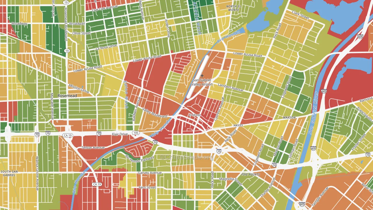 91731, CA Map of Theft Rates