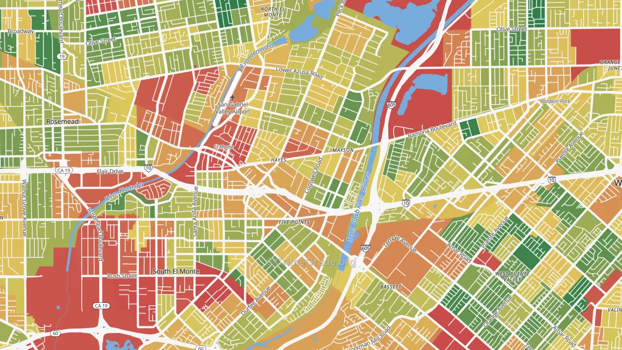 91732, CA Map of Theft Rates