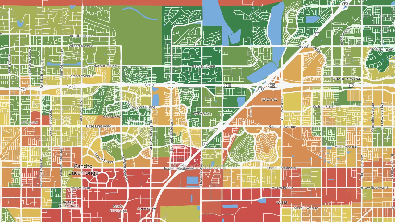 91739, CA Map of Theft Rates