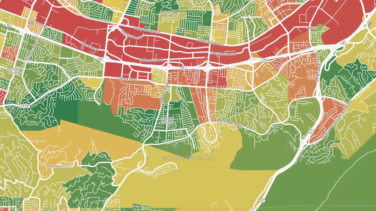 91748, CA Map of Theft Rates