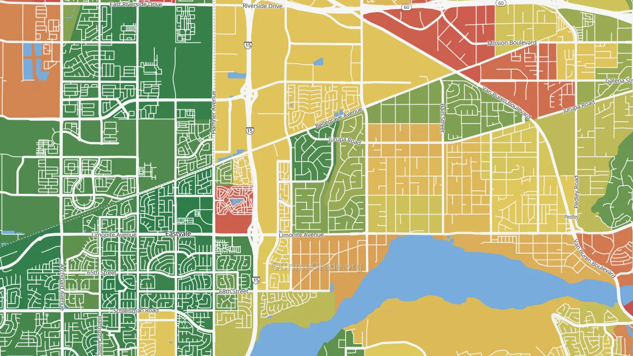 91752, CA Map of Theft Rates