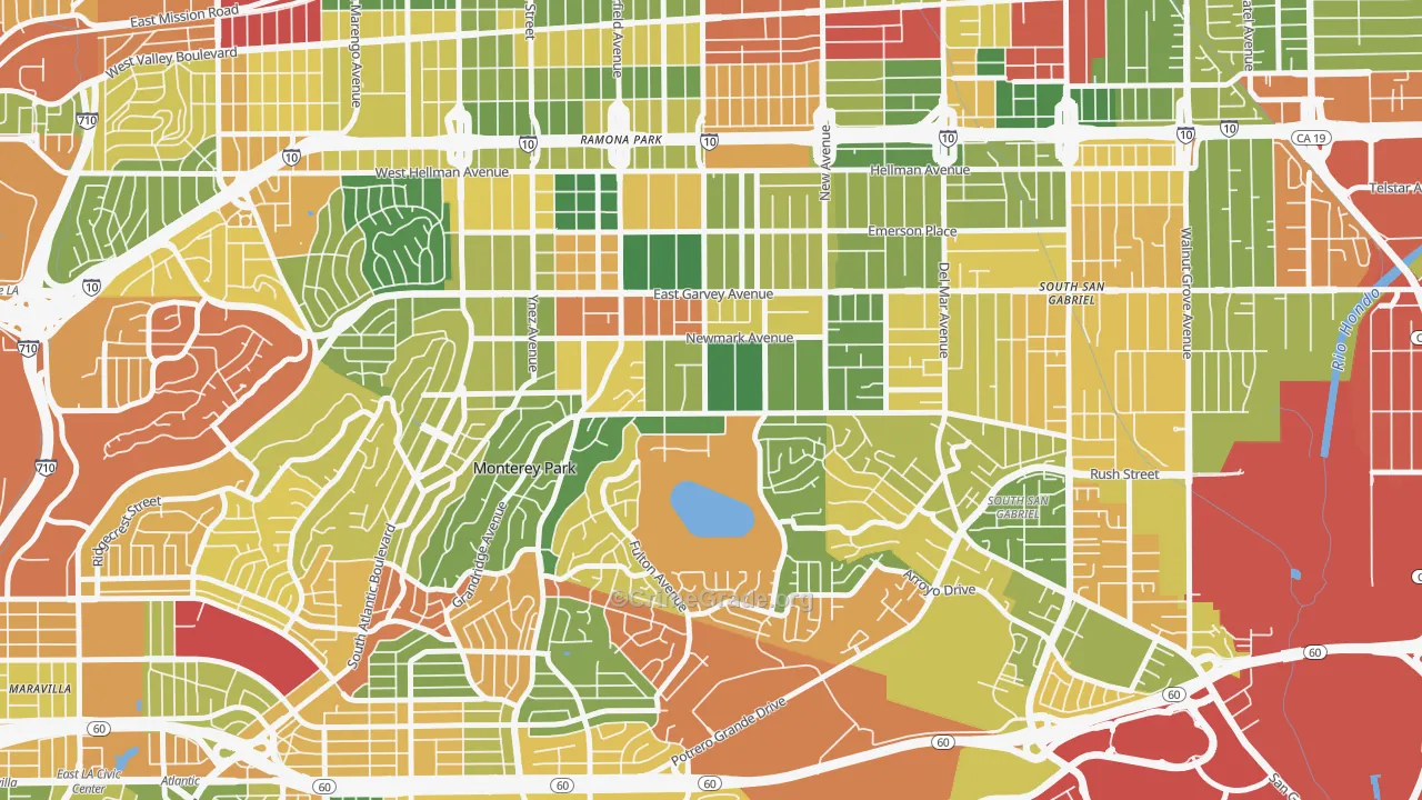 91755, CA Map of Theft Rates