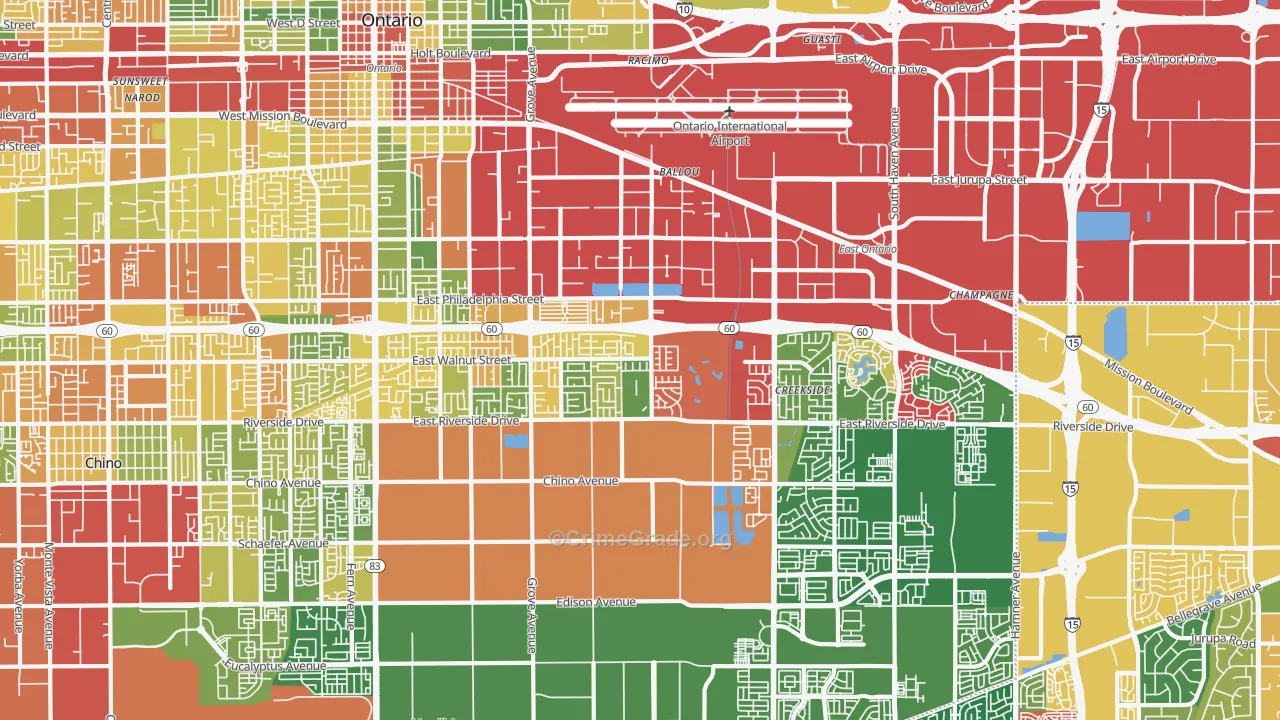 91761, CA Map of Theft Rates