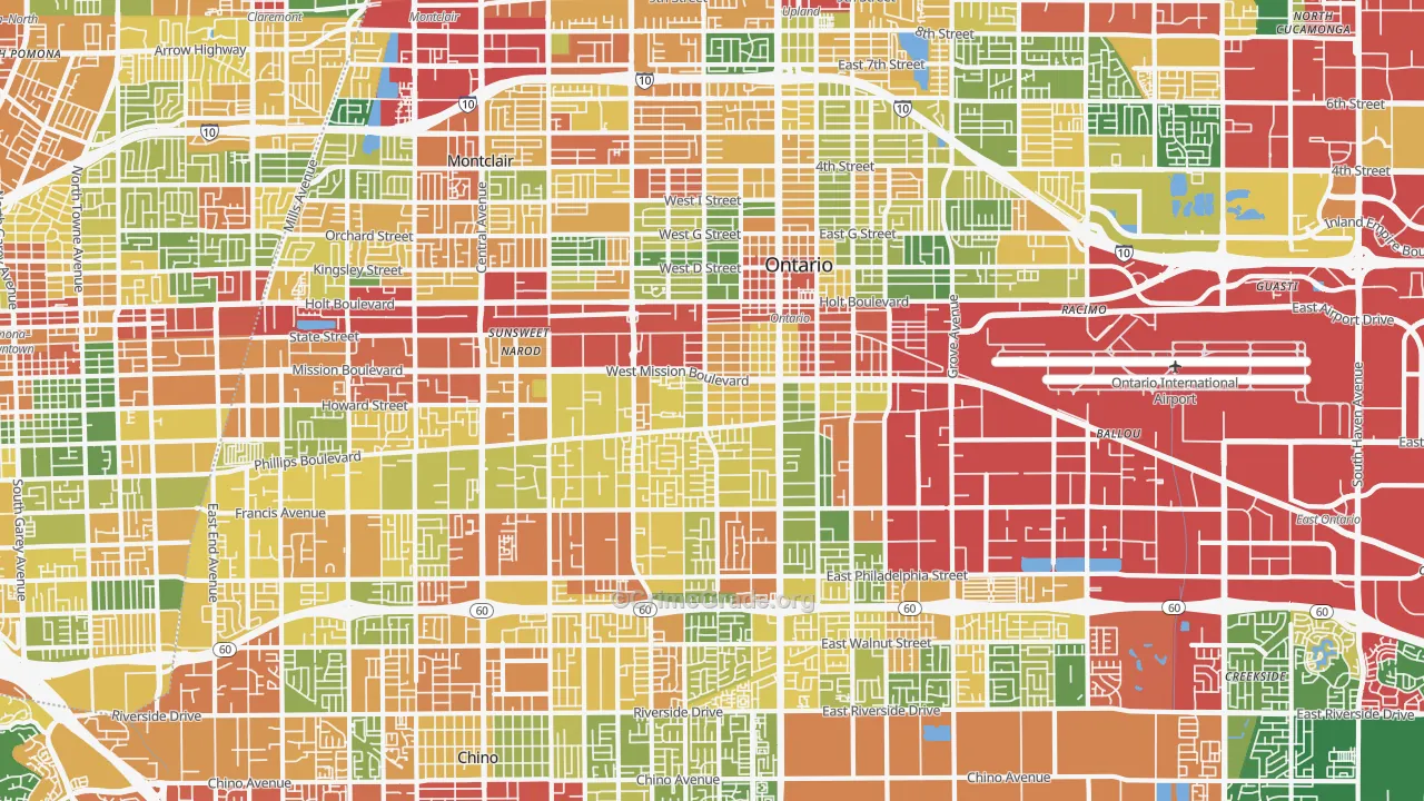 91762, CA Map of Theft Rates