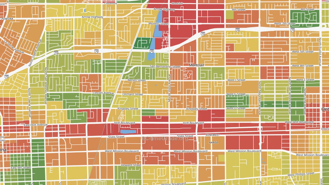 91763, CA Map of Theft Rates